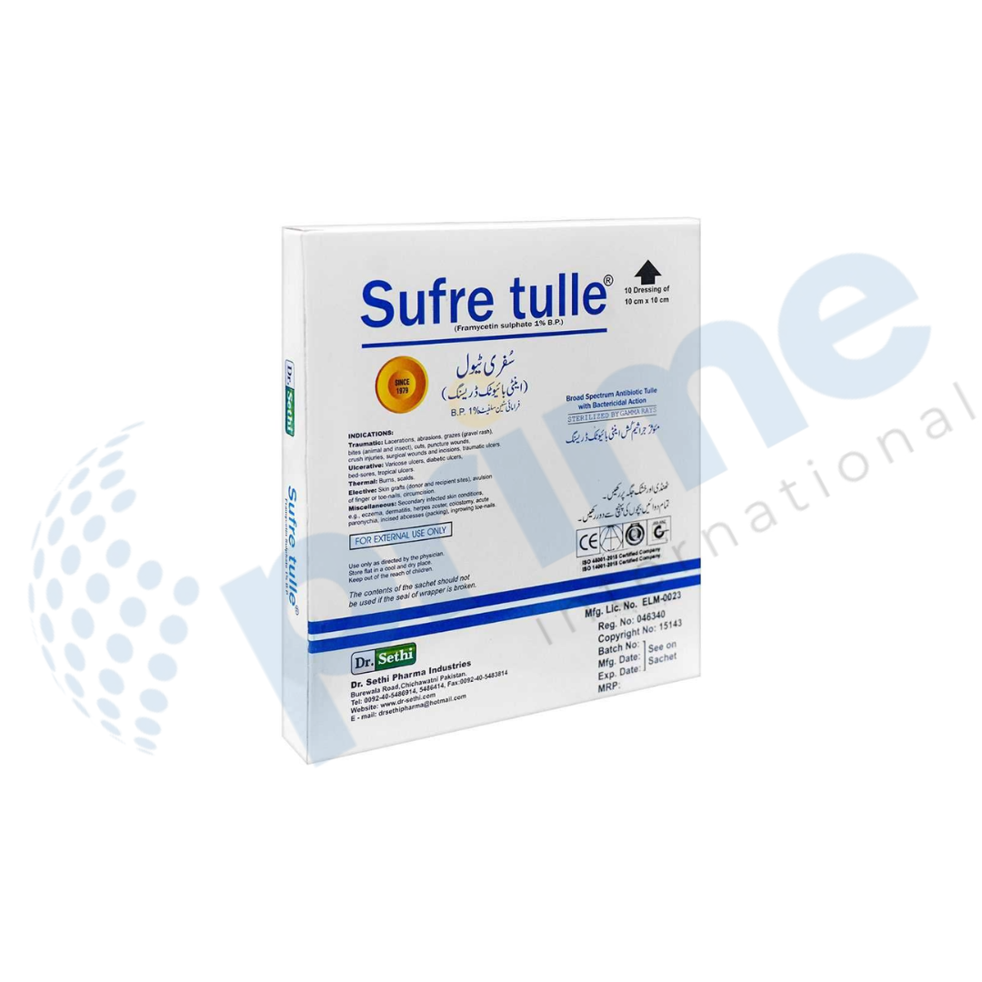 SUFRE TULLE DRESSING (Antibiotic Gauze Dressing)
