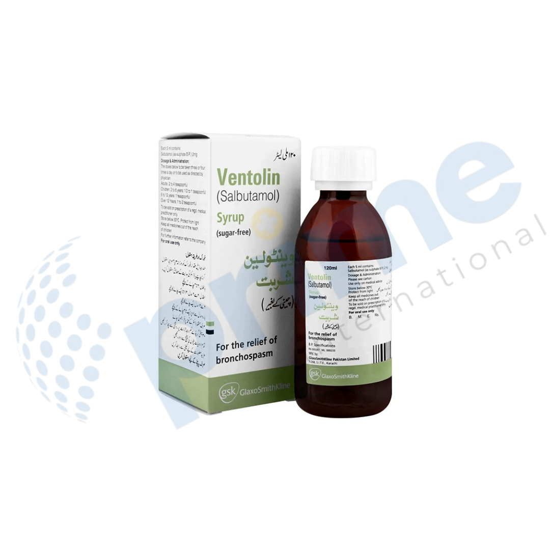 Ventolin (Salbutamol) Syrup (sugar-free)