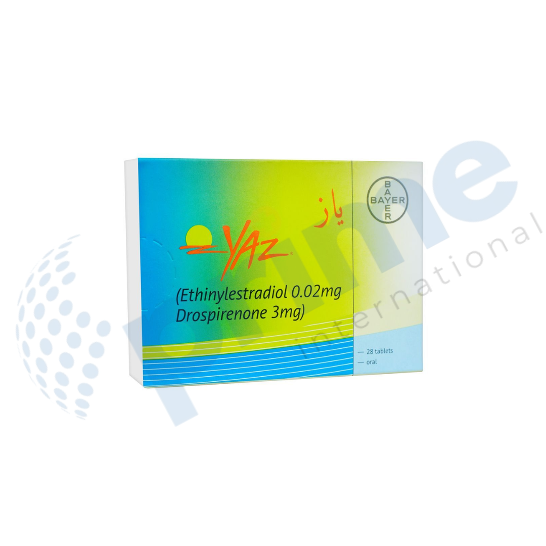 YAZ (Ethinylestradiol 0.02mg Drospirenone 3mg) Tablets
